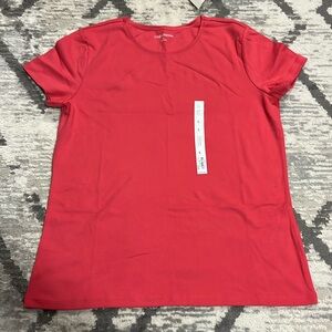 Croft & Barrow Pink Crewneck Tee Size L